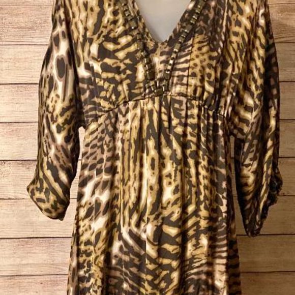 Leopard Maxi  Dress Size 6 - Picture 2 of 5